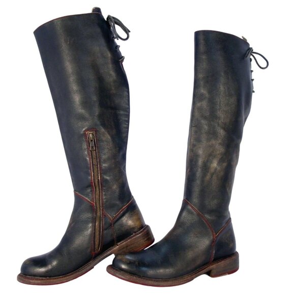 BED STU Manchester $395 Distressed Leather Riding Boots 7.5 - Made in MEXICO - Picture 3 of 10
